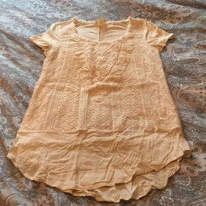Anthropologie Meadow Rue Lace Top XS cream